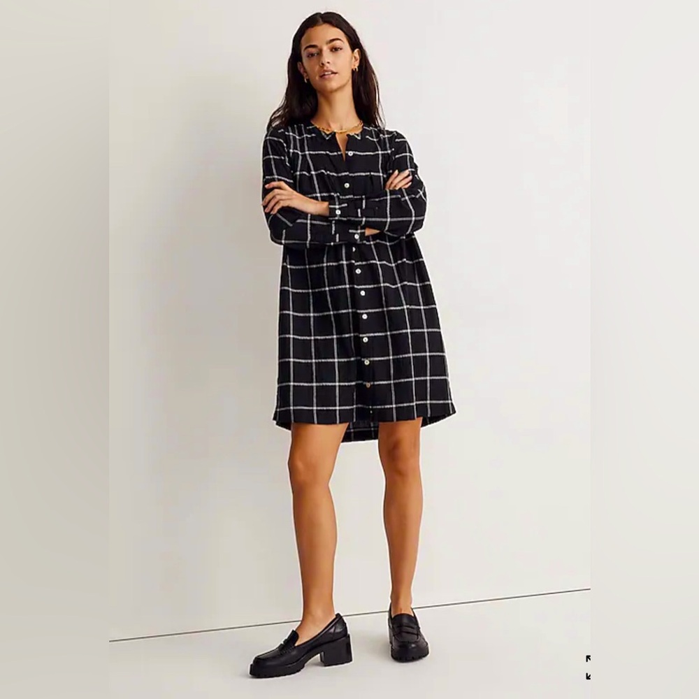 Madewell Collarless Shirtdress